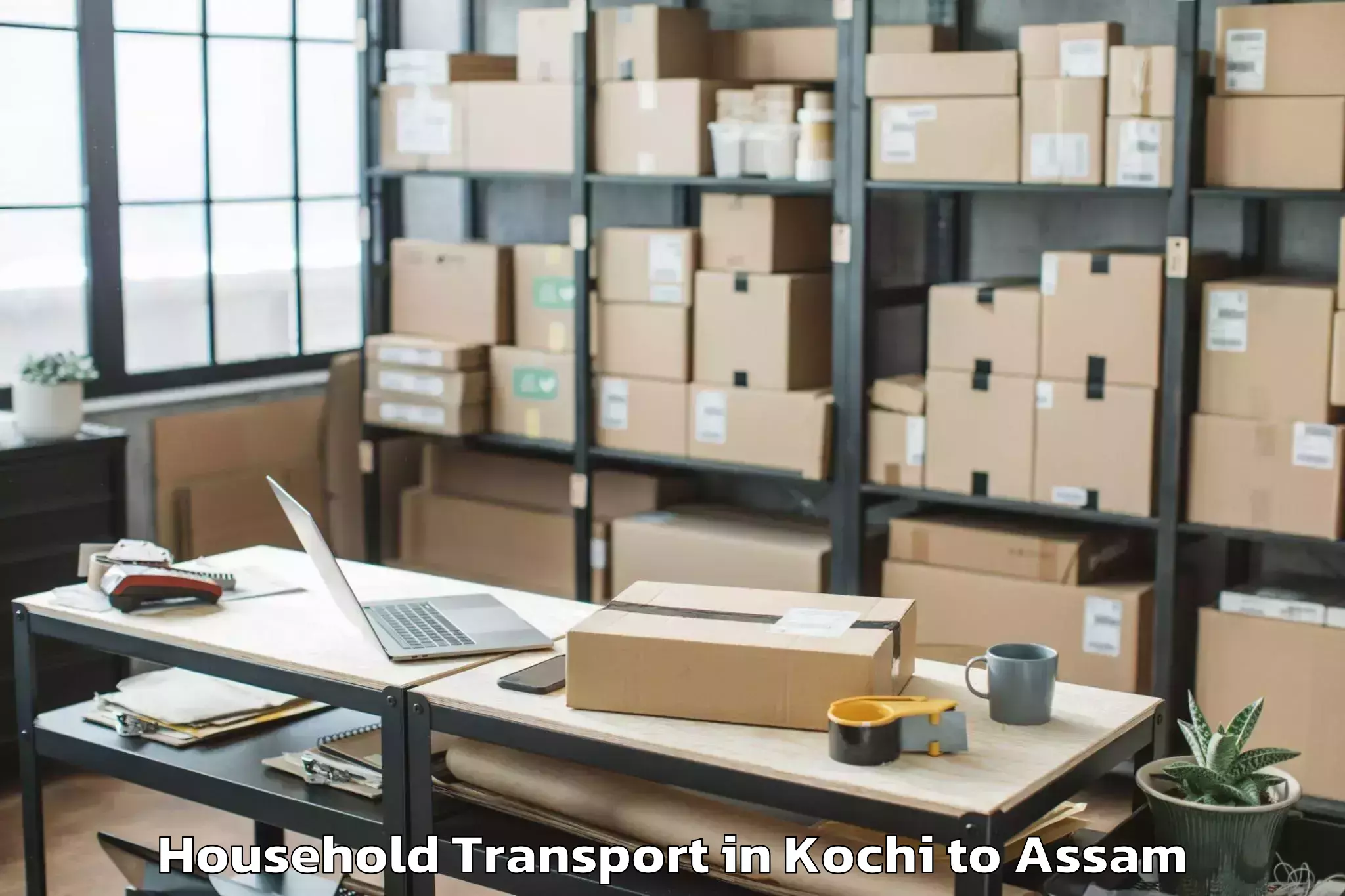 Book Kochi to Sarupeta Pt Household Transport